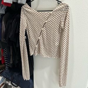Long sleeve button top NWT